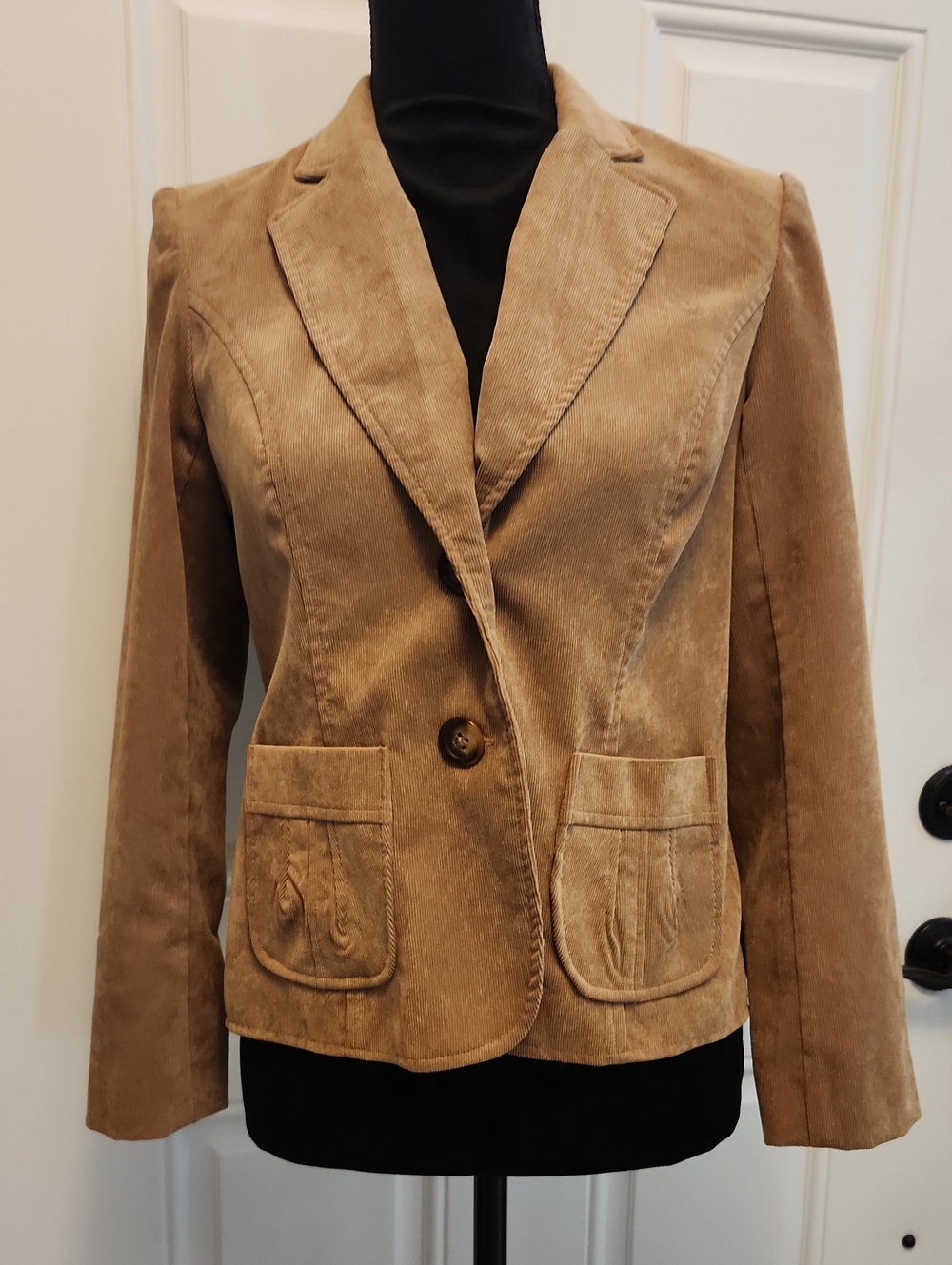 Counterparts Tailored Tan Corduroy Button Blazer